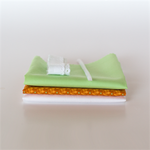 Picture of Setje voor extra poppenjurk - Oranje - Fris Pastel Groen