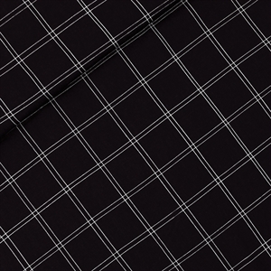 Picture of Double Grid - M - French Terry - Zwart
