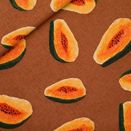 Picture of Papayas - L - Linen Viscose Blend - Glazed Ginger Brown