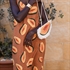 Picture of Papayas - L - Linen Viscose Blend - Glazed Ginger Brown