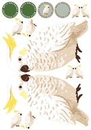 Image de Cockatoos for small bag, keychains and garments - DTF A3