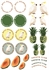 Picture of Small Cockatoos, Papaya, Pineapples for bag, keychains and garments - DTF A4 - for DIY